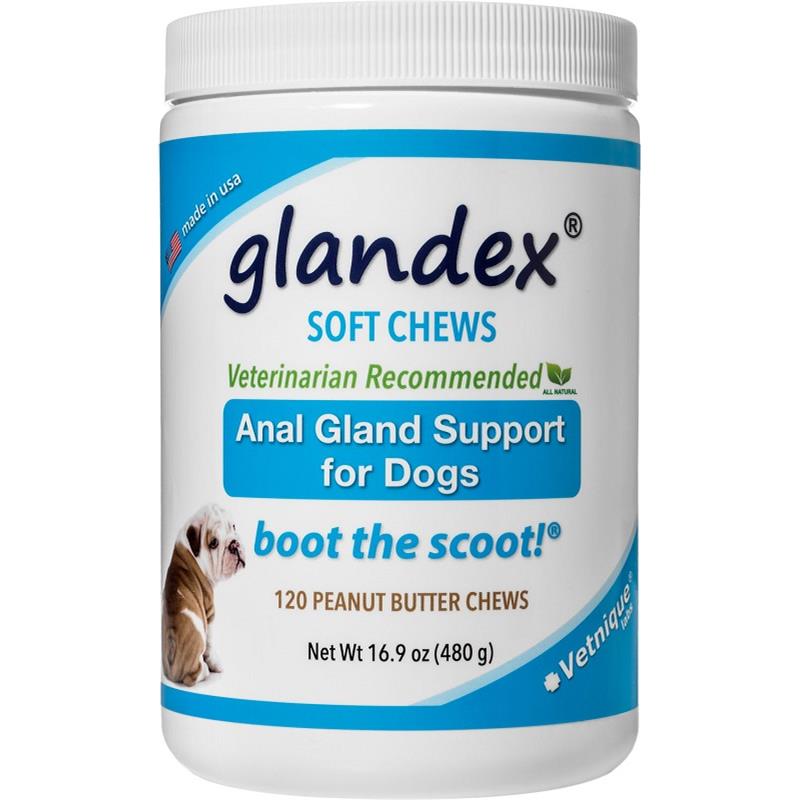 Glandex Anal Gland Support for Dogs - 120ct, Peanut Butter, exp 02/25, NEW  24606999957