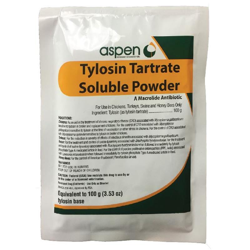 TYLAN (tylosin Tartrate) Soluble Powder, 100-gm, 56% OFF